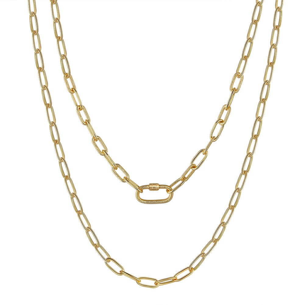 Solid 925 Sterling Silver Chain - 14K Gold Necklace