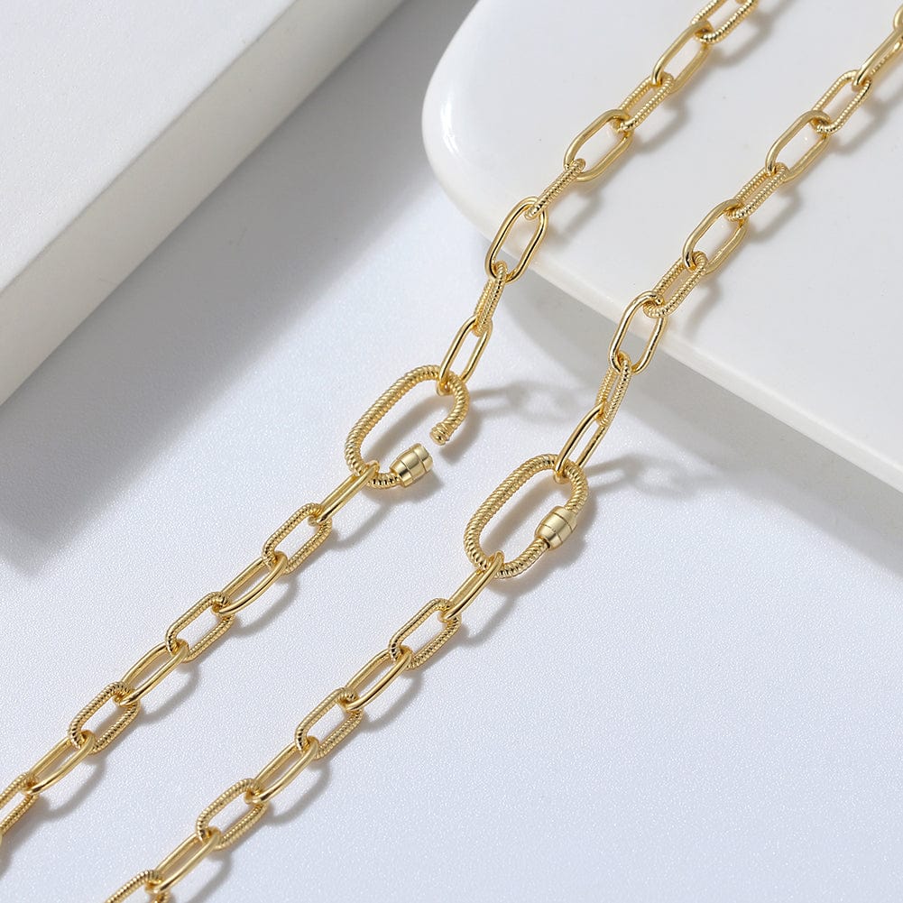 Solid 925 Sterling Silver Chain - 14K Gold Necklace