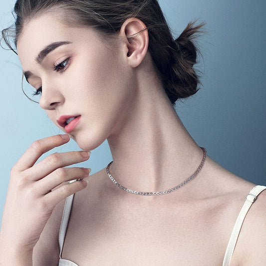 Solid 925 Sterling Silver - Italian Handmade 3.5mm  Necklace