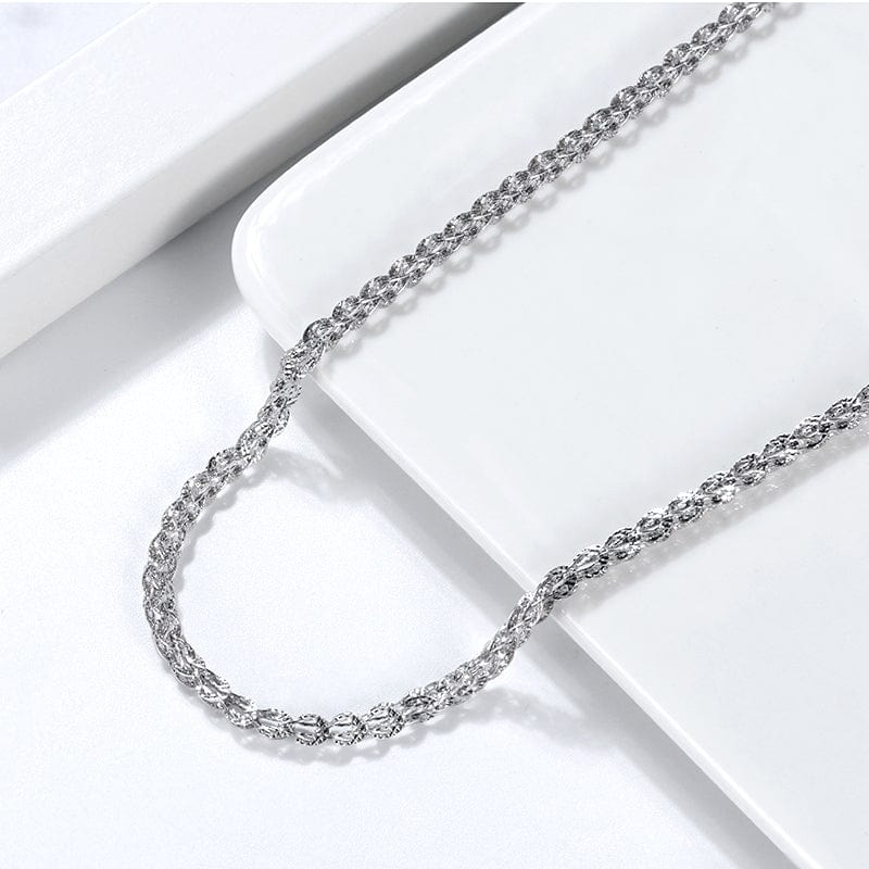 Solid 925 Sterling Silver - Italian Handmade 3.5mm  Necklace