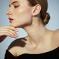 Solid  Gold Flower Necklace -  Natural Garnet Pendant