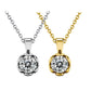 Solid Gold  Flower Pendant Necklace - 0.5ct  Brilliant Cut Moissanite Diamond