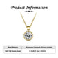 Solid Gold Flower Pendant Necklace - 0.5ct Round Brilliant Cut Moissanite Diamond