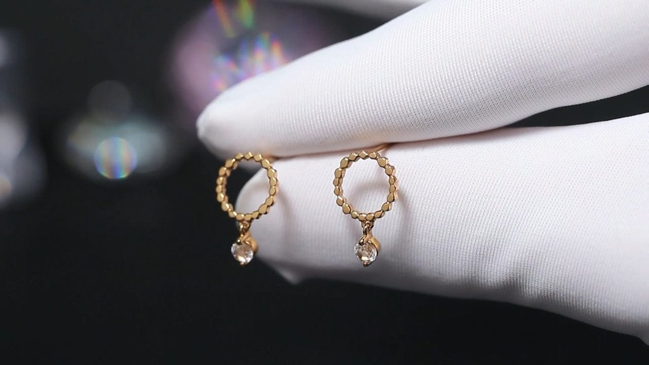 shop solid gold earrings 