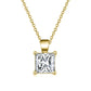 Solid Gold Princess Necklace - 0.5 Carat Moissanite Diamond Pendant