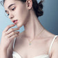 Solid Gold Radiant Necklace -Emerald Moissanite Diamond