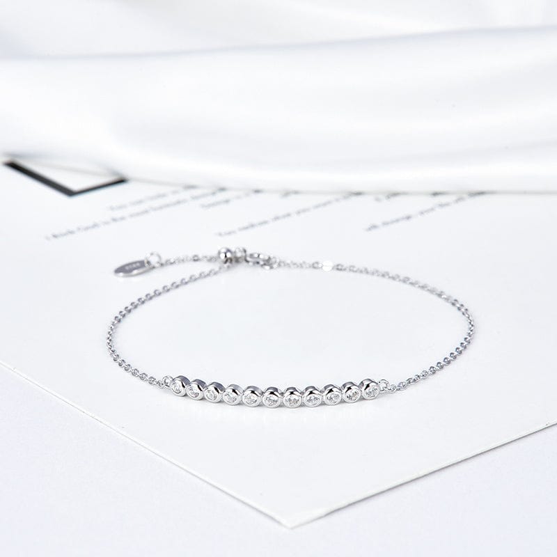 SS132 RINNTIN SS132 Sample Design Smile Bracelet Necklace 925 Sterling Silver Cubic Zircon Jewelry Sets for Women Men