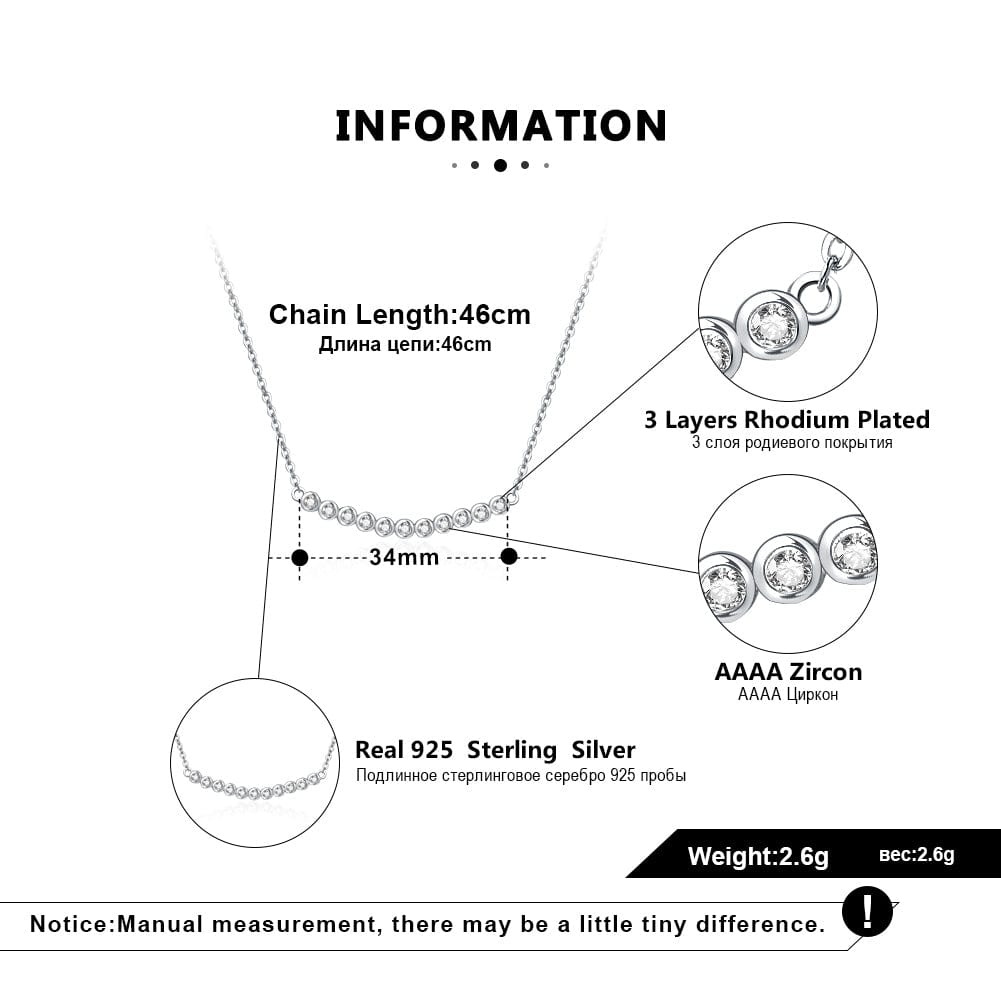 SS132 RINNTIN SS132 Sample Design Smile Bracelet Necklace 925 Sterling Silver Cubic Zircon Jewelry Sets for Women Men