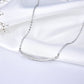 SS133 RINNTIN SS133 Sample Design Smile Necklace 925 Sterling Silver Cubic Zircon Jewelry Sets for Women Men