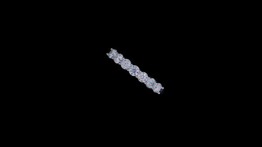 Sterling Silver Eternity Ring - 0.7ct 2.2mm Width Moissanite  Diamond