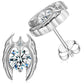 TQE0067-Silver Gold Plated Hip Hop Jewelry 925 Sterling Silver VVS Moissanite Diamond Prayer Stud Earrings