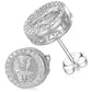 TQE0071-Silver Gold Plated Hip Hop Jewelry 925 Sterling Silver VVS Moissanite Diamond Prayer Stud Earrings