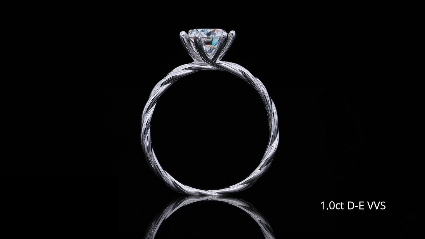 VVS moissanite diamond enggement ring