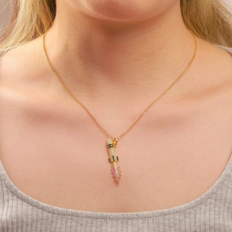 VVS Moissanite Diamond Hip Hop Rocket Pendant Necklace