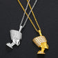 VVS Moissanite Pharaoh Pendant Necklace Fine Jewelry Sterling Silver Diamond Pendant