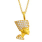 VVS Moissanite Pharaoh Pendant Necklace Fine Jewelry Sterling Silver Diamond Pendant