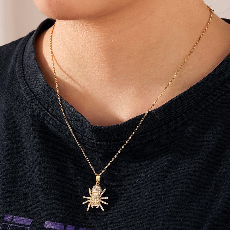 VVS Moissanite Spider Pendant Necklace 925 Sterling Silver Lab Grown Diamond Pendant