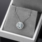 White Gold 925 Sterling Silver 6.5mm - 1 ct VVS Moissanite Diamond Solitaire Pendant Necklace