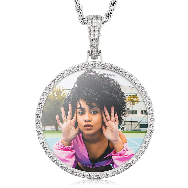 925 Sterling Silver Sublimation Pendant White Gold by Pearde Design