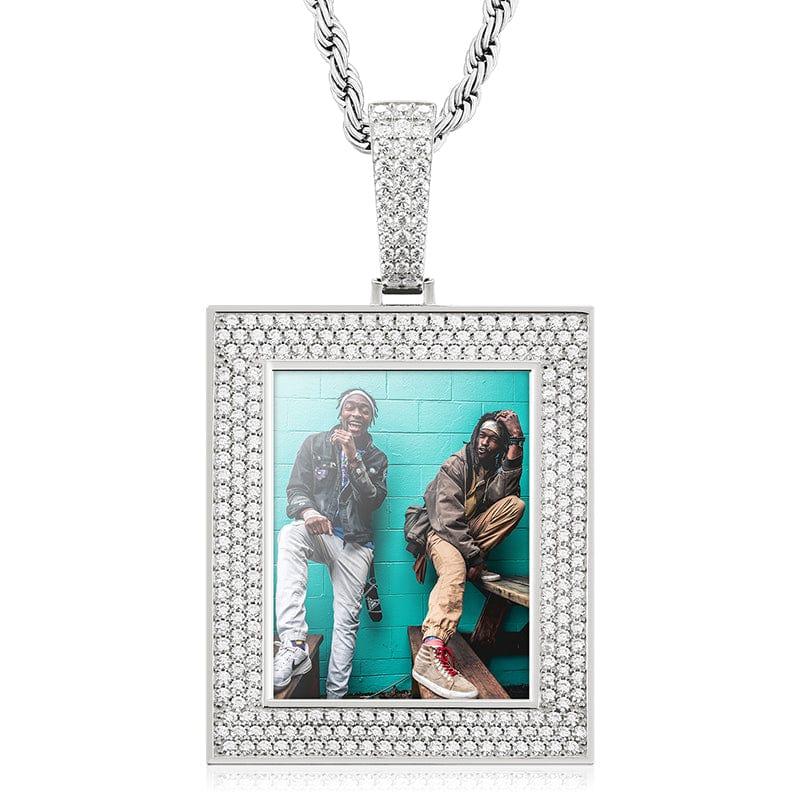 925 Sterling Silver Sublimation Pendant White Gold by Pearde Design